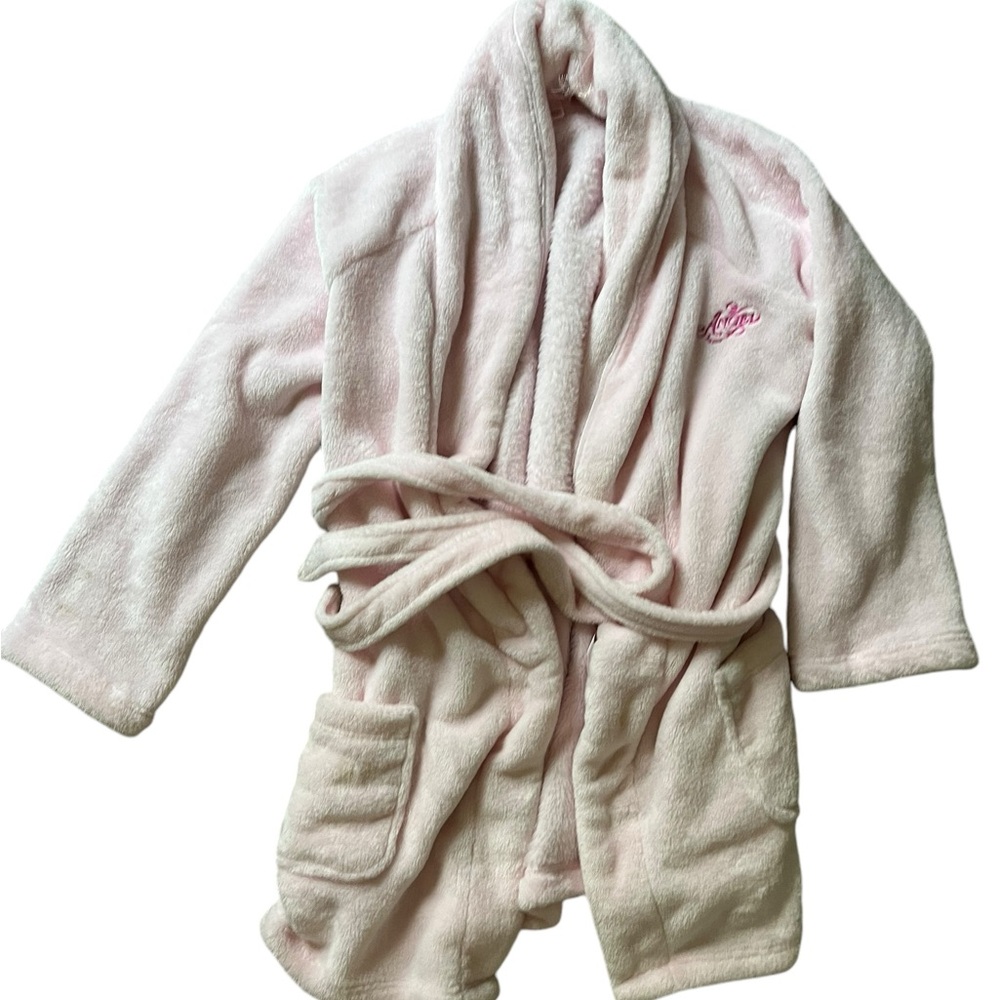 Victoria Secret Bathrobe Women's M/L Light Pink Wrap Plush‎ Cozy Soft Sleep✅